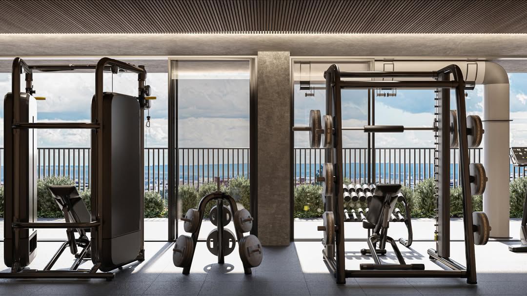 Academia fitness com vista do Icon Quadra 500 Sudoeste